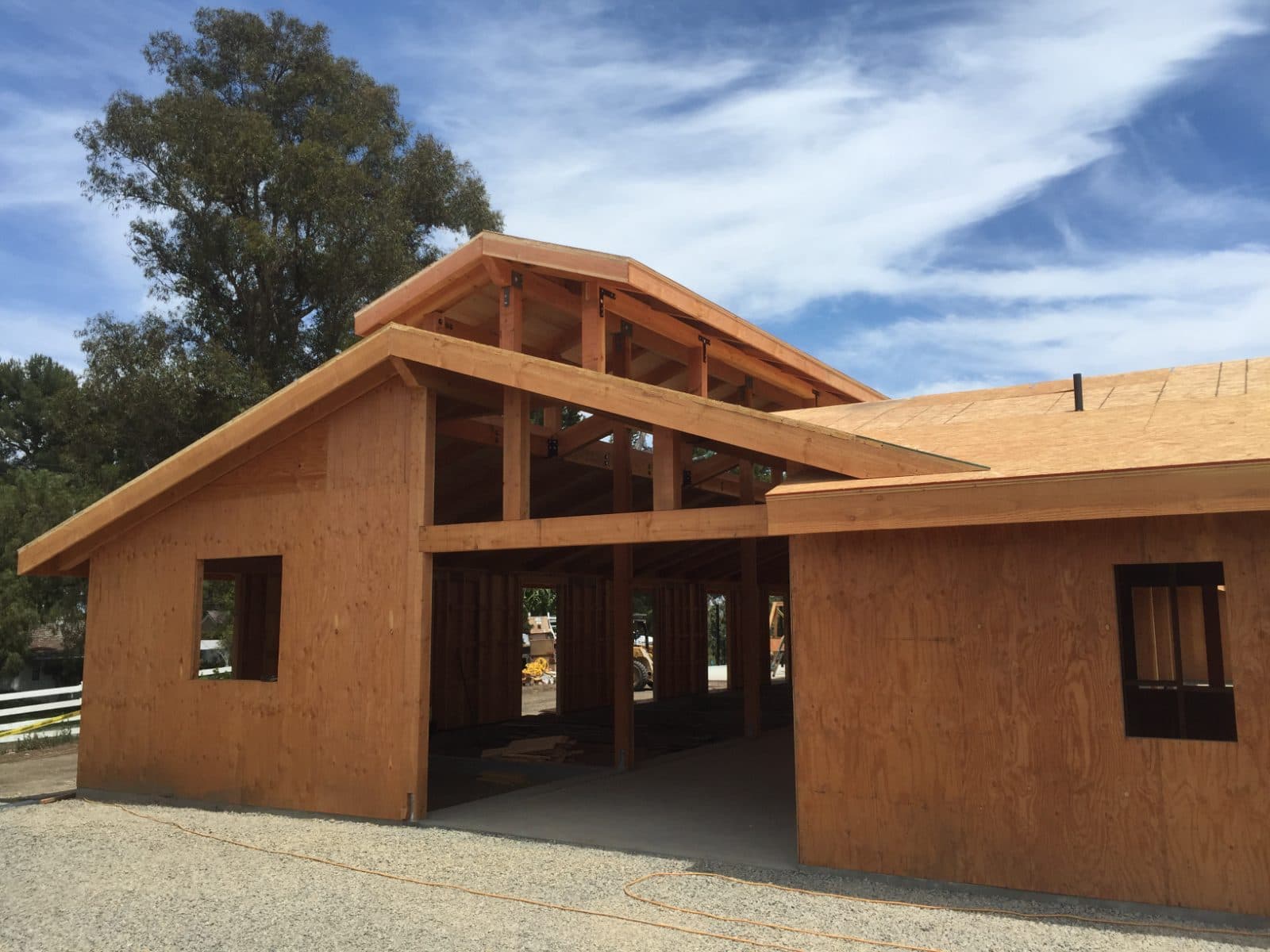 Structural framing of a new custom build